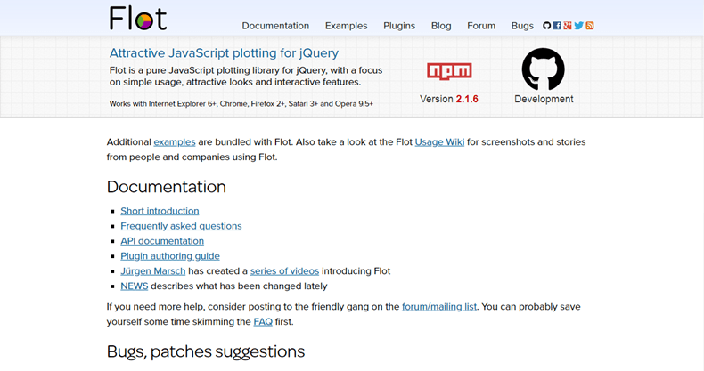 Flot - JavaScript chart libraries